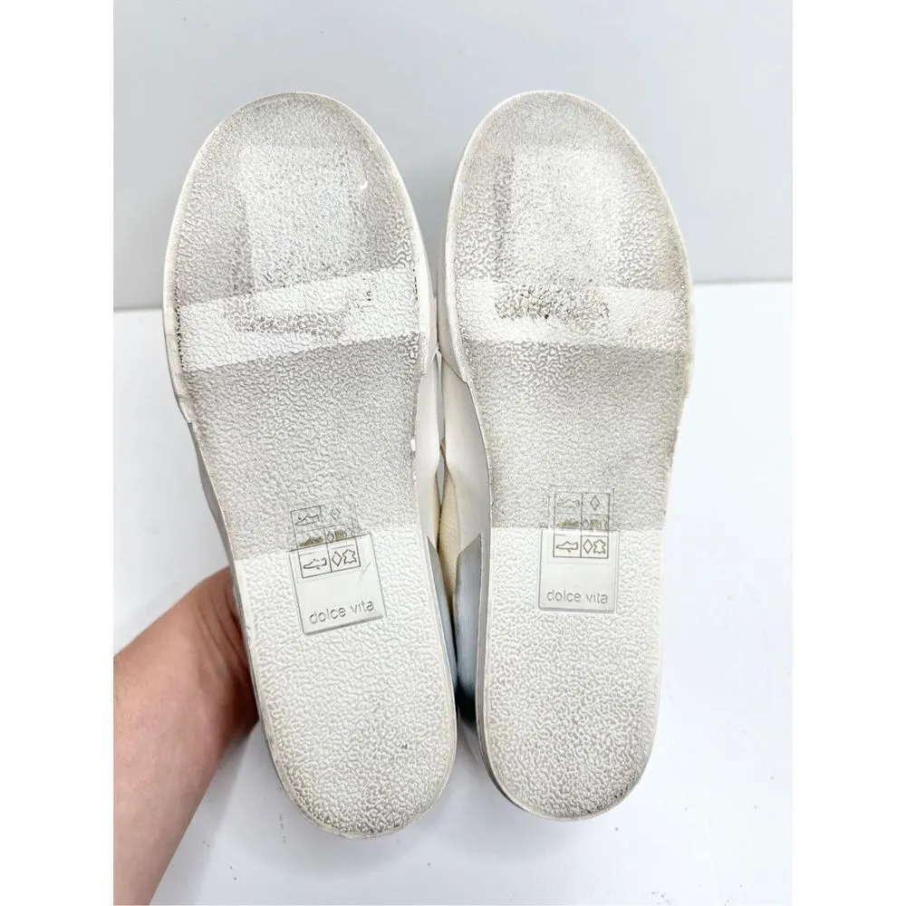 Dolce Vita Zaylor Womens Size 7.5 Shoes Cream Low Top Slip On Casual Sneakers Tan - Image 12