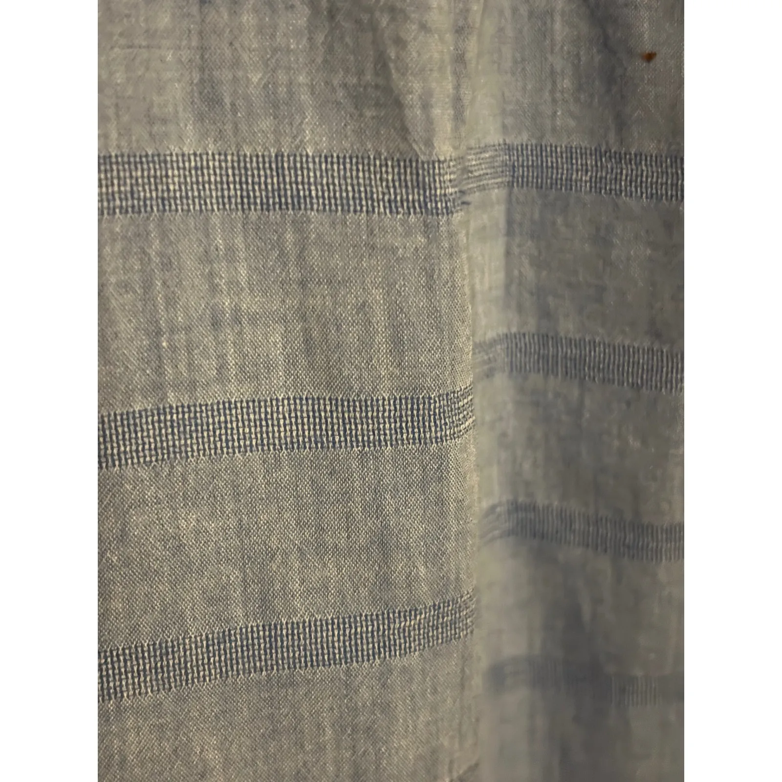 Gap Blue Plaid V Neck Embroidered Tunic Top Long Sleeve Women's XL - Image 4