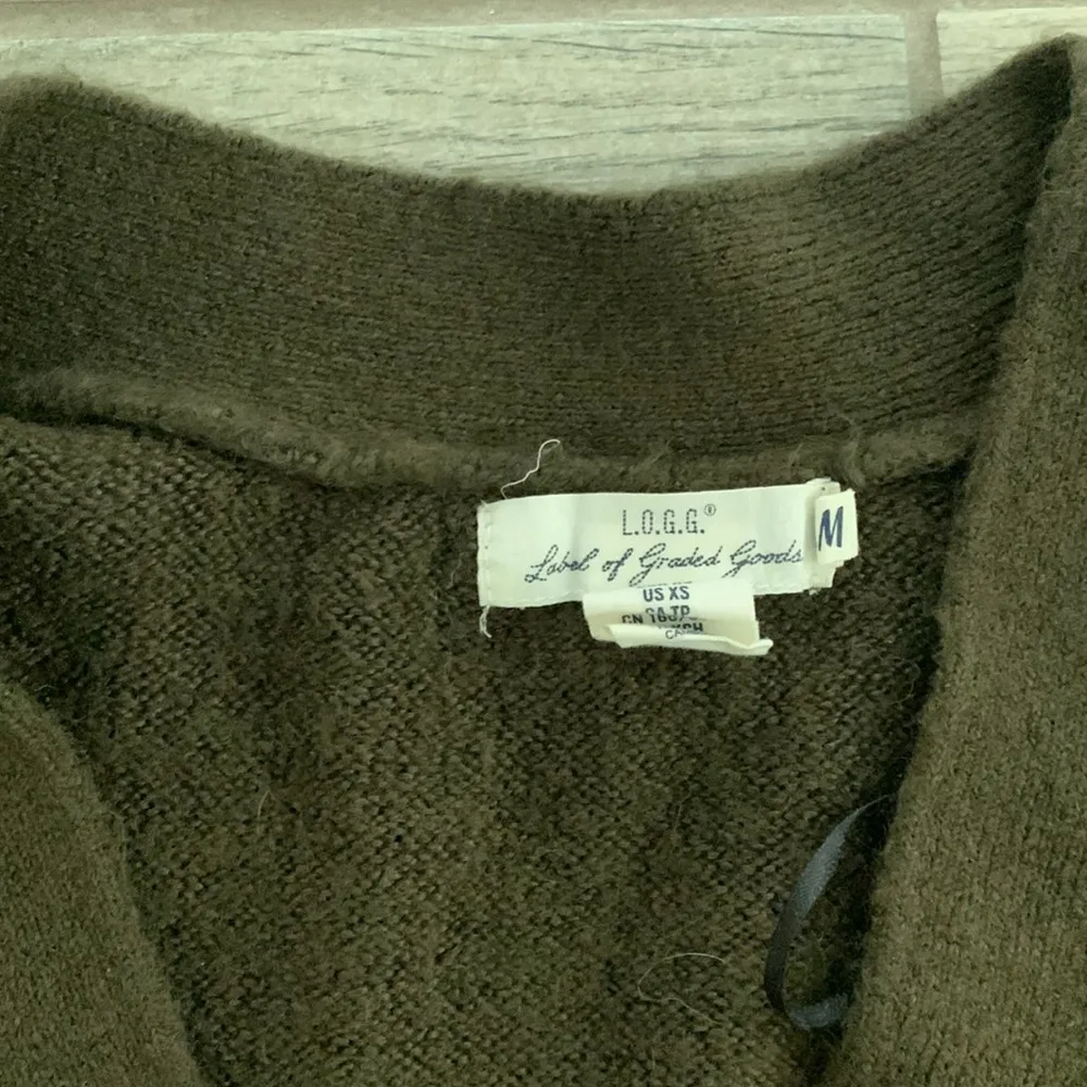 Label of graded goods brown v neck sweater - Image 2