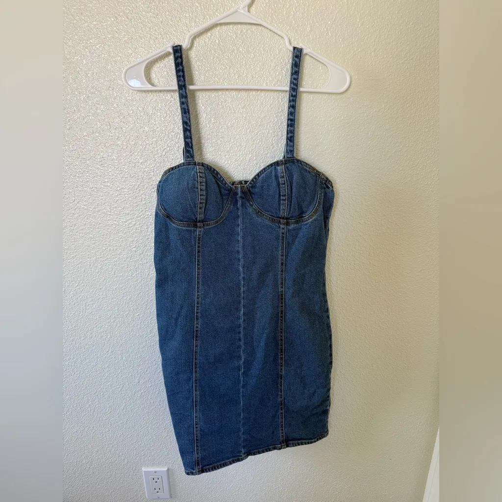 Steve Madden Denim Dress Size Large - Image 4