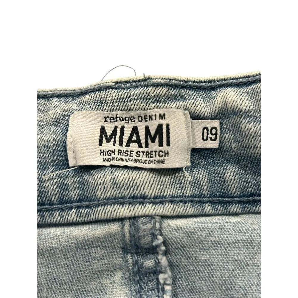 Refuge Denim Shorts Women's Size 9 High Rise Cut Off Light Blue Jean Shorts NWT - Image 8