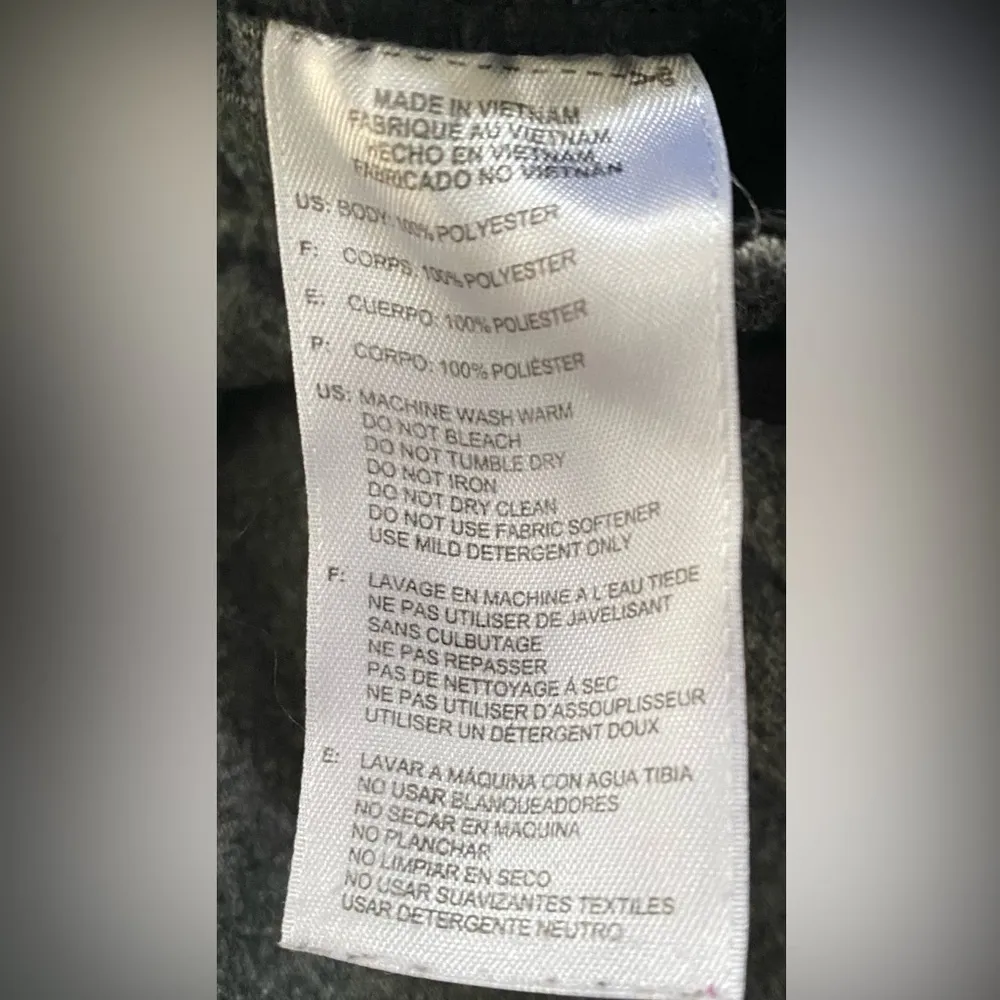 Adidas Climawarm Women’s Sz S Dark Heathered Gray Fleece Open Hem Athletic Pants - Image 5