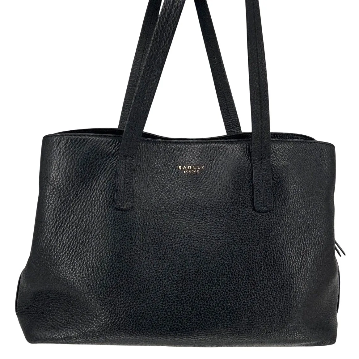 Radley London Dukes Place Large Zip Top Work Bag Black Leather EUC - Image 3