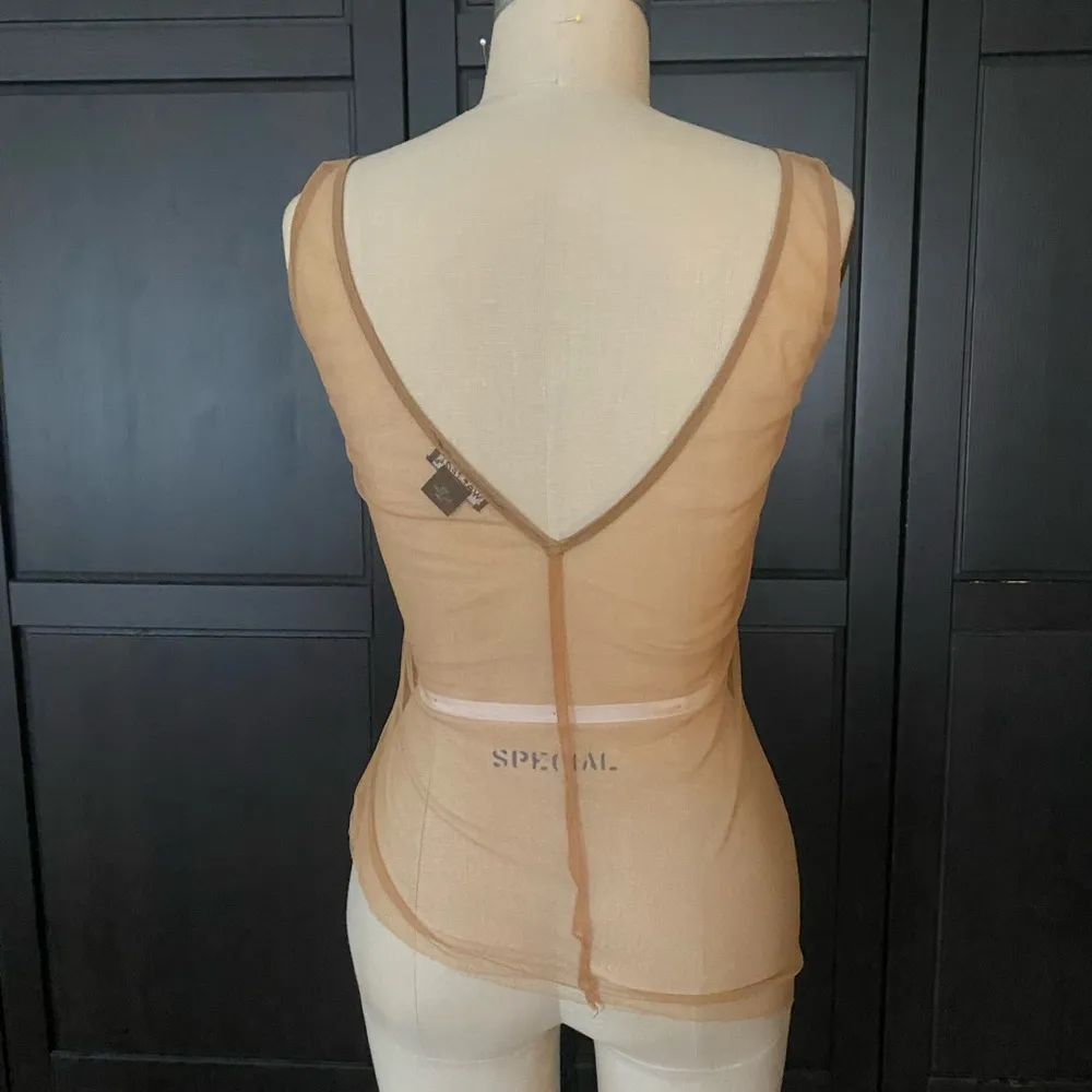 Wet Seal Vintage Y2K  Sheer Floral Beaded Tank Top - Image 5