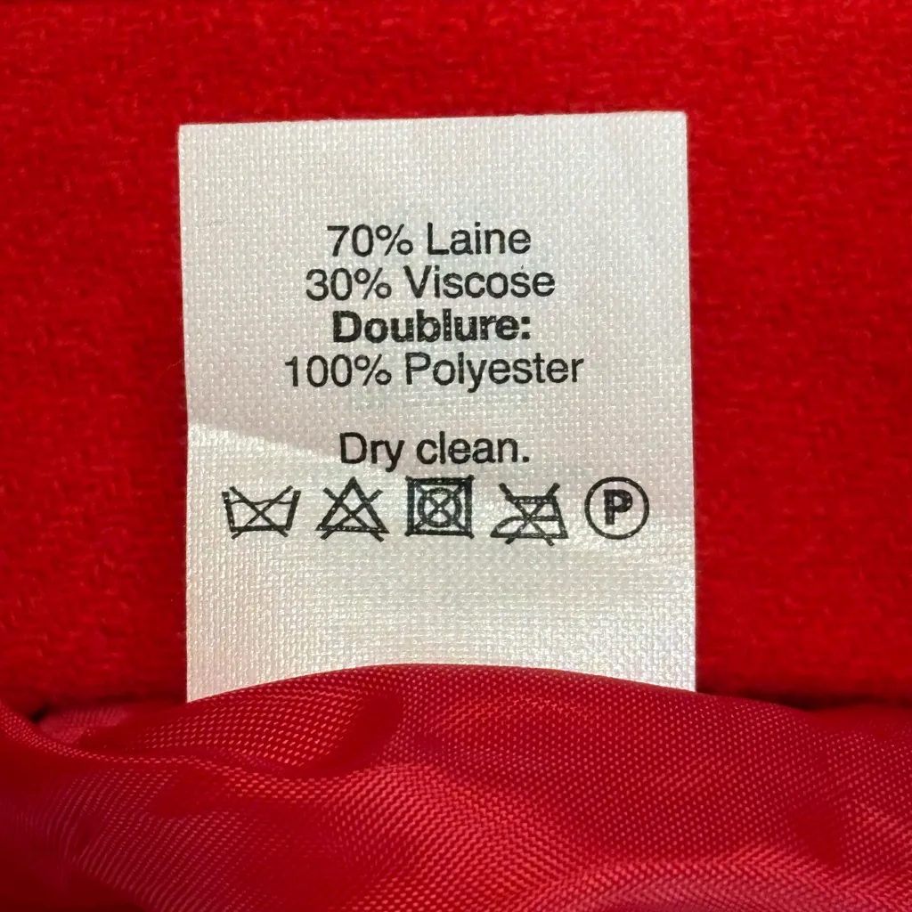 J. Crew The Pencil Skirt Vibrant Red Wool Blend Nwt Size 6 - Image 6