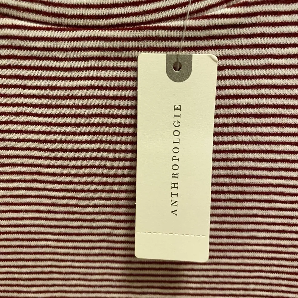 RO & DE By Anthropologie Red & White Striped Bell Sleeve Top Size M New With Tag - Image 7