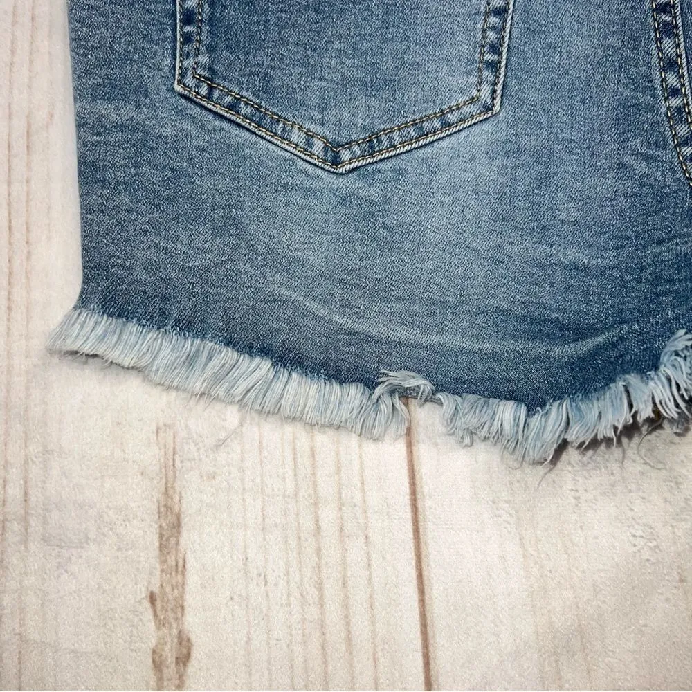Love Tree Denim Shorts High Waist Distressed Cut Off Jean Shorts NEW Sz L - Image 8