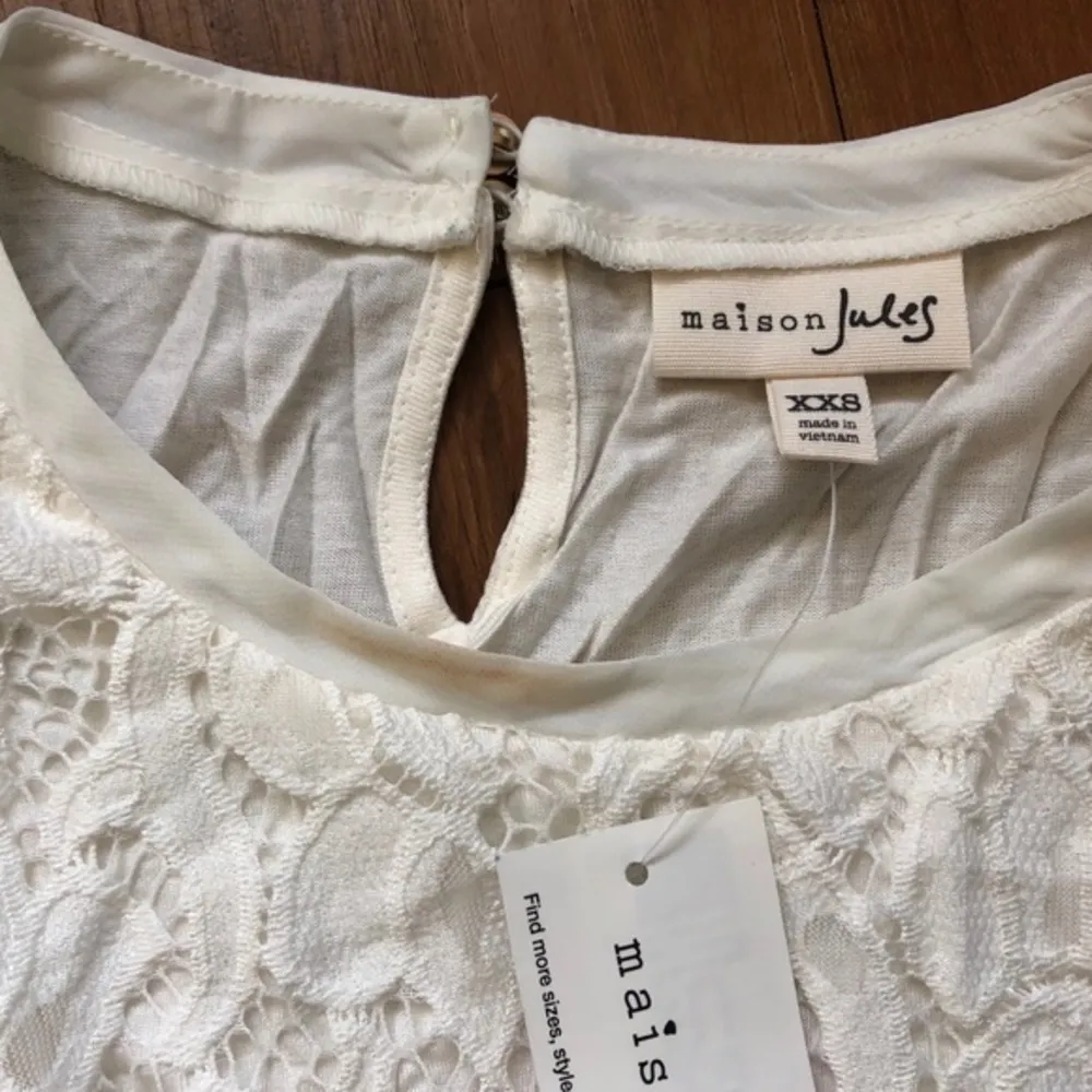 Maison Jules Womens Flutter Knit Blouse sz XXS - Image 5