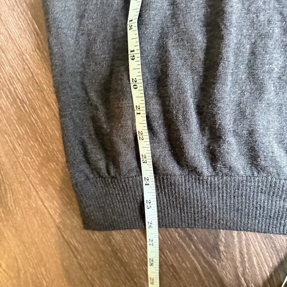 525 America Sweater Size Small Gray Solid Scoop Batwing Long Sleeve Wool 1912 - Image 8