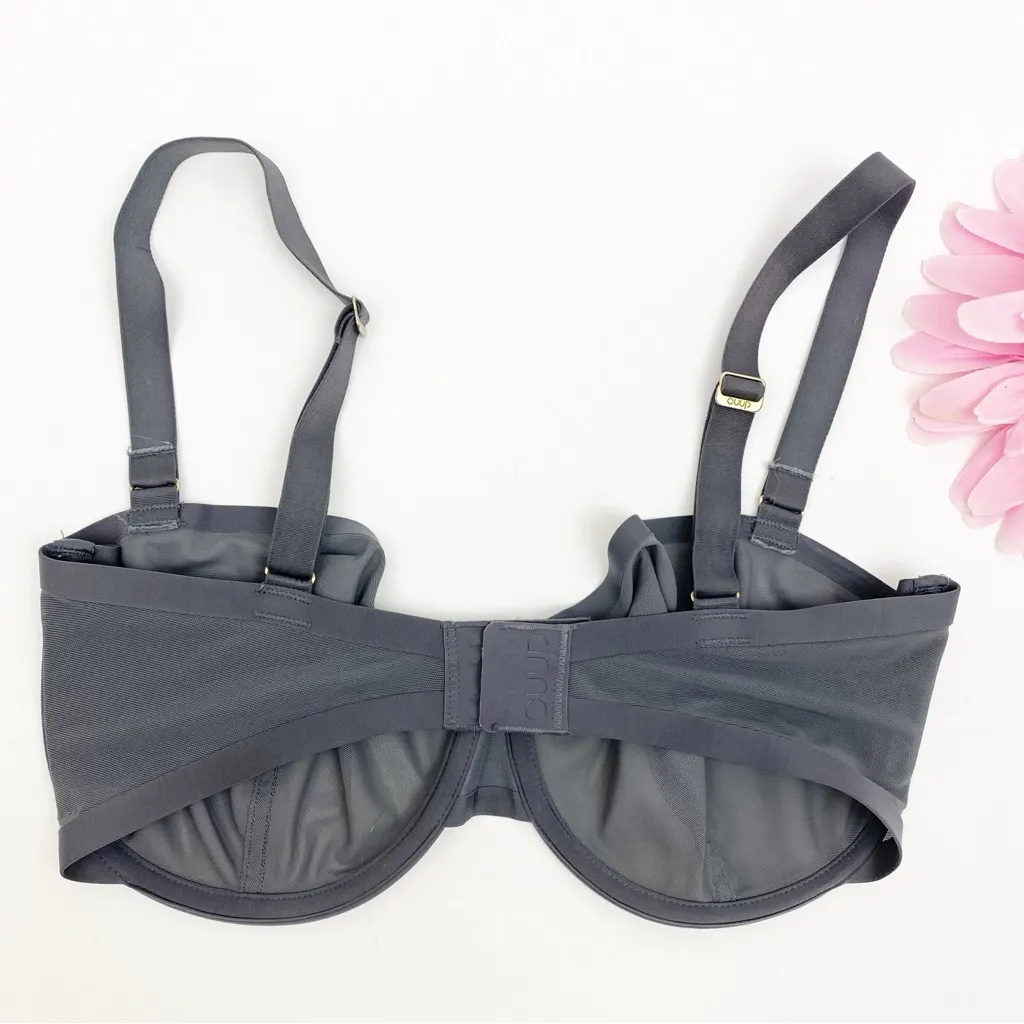Cuup The Balconette Mesh Underwire Bra: Grey Slate 32G (4D) Gray Size undefined - Image 5