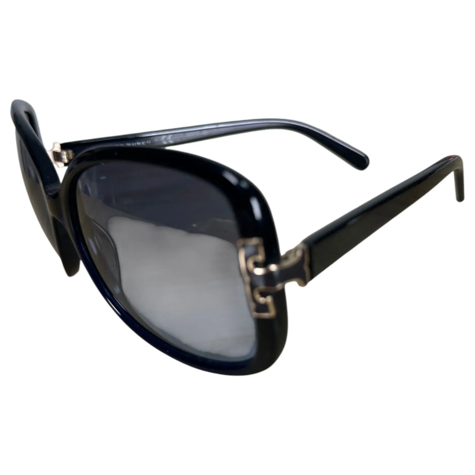 Tory Burch TY7022 Black Plastic Frame Blue Lens Square Sunglasses - Image 2