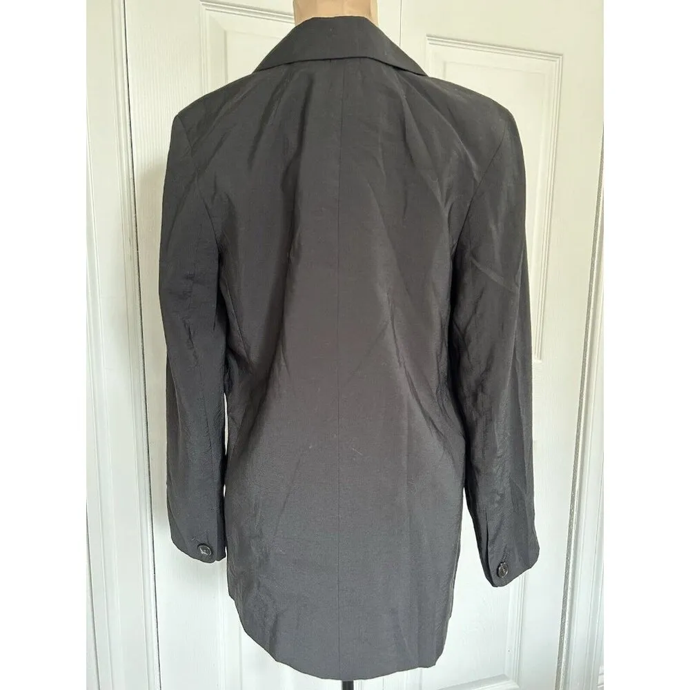 Madewell Womens Oversized Lightweight Elyaf Drop Shoulder Black Blazer Size XXS - Image 5