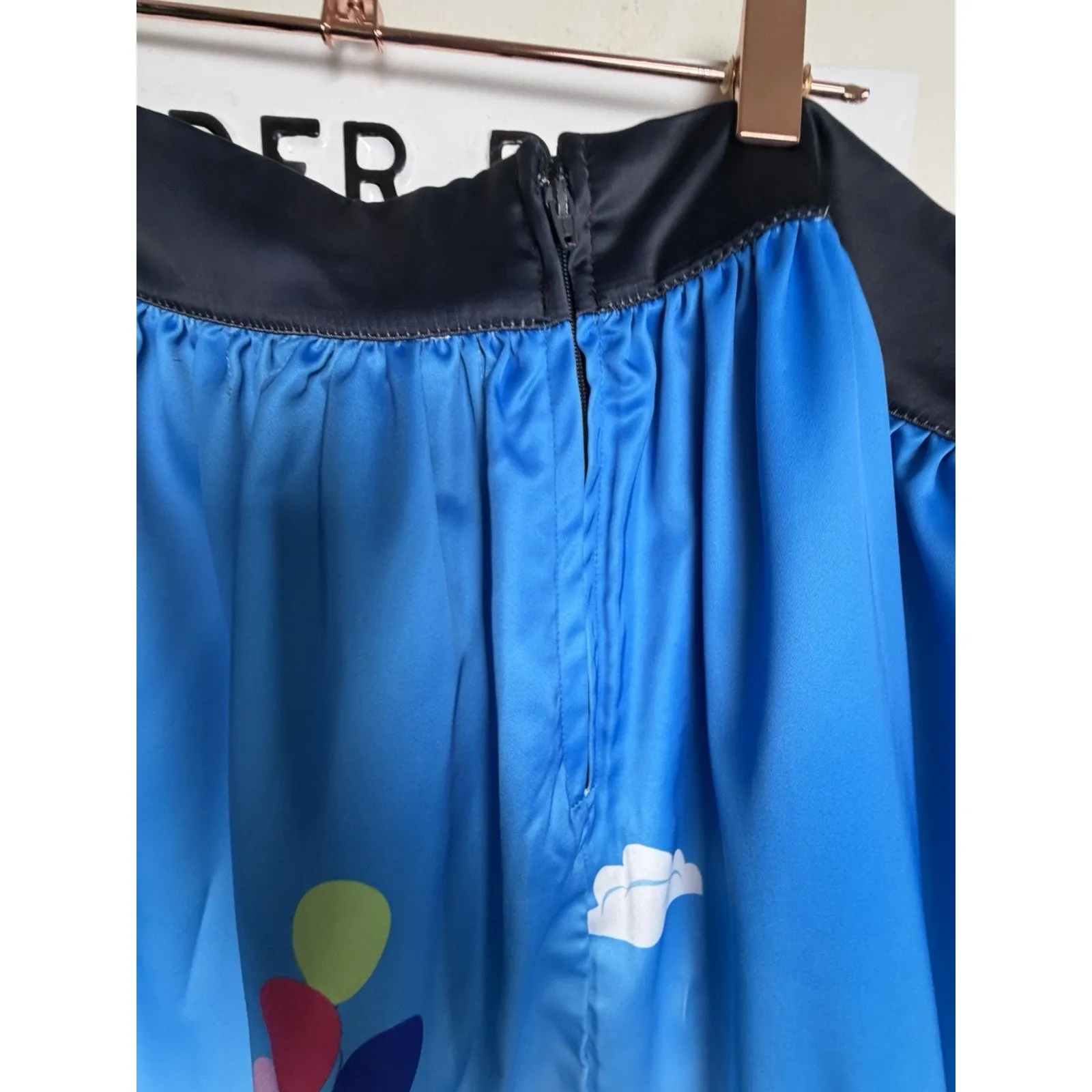 Torrid Disney Pixar Up Balloons Sky Border Print Satin Skirt 16 A-line - Image 6