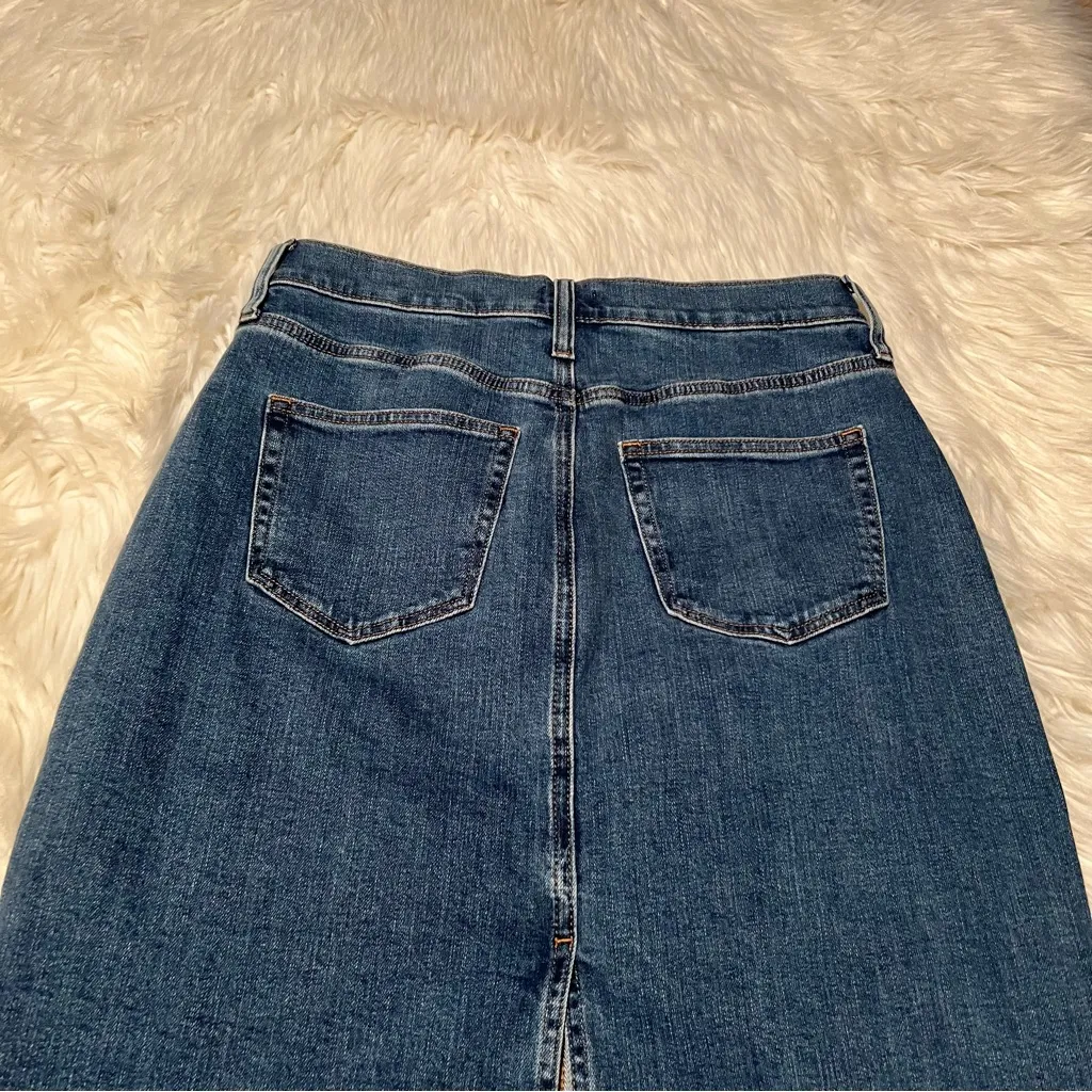 J. Crew Factory Denim Midi Skirt in Cape Blue Wash 2 - Image 9