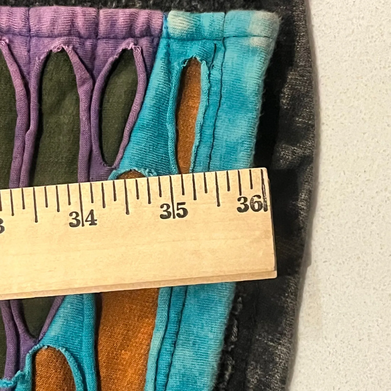 Raising international‎ Large Long Hoodie Jacket Embroidered Pieces Grunge Emo Gray - Image 6