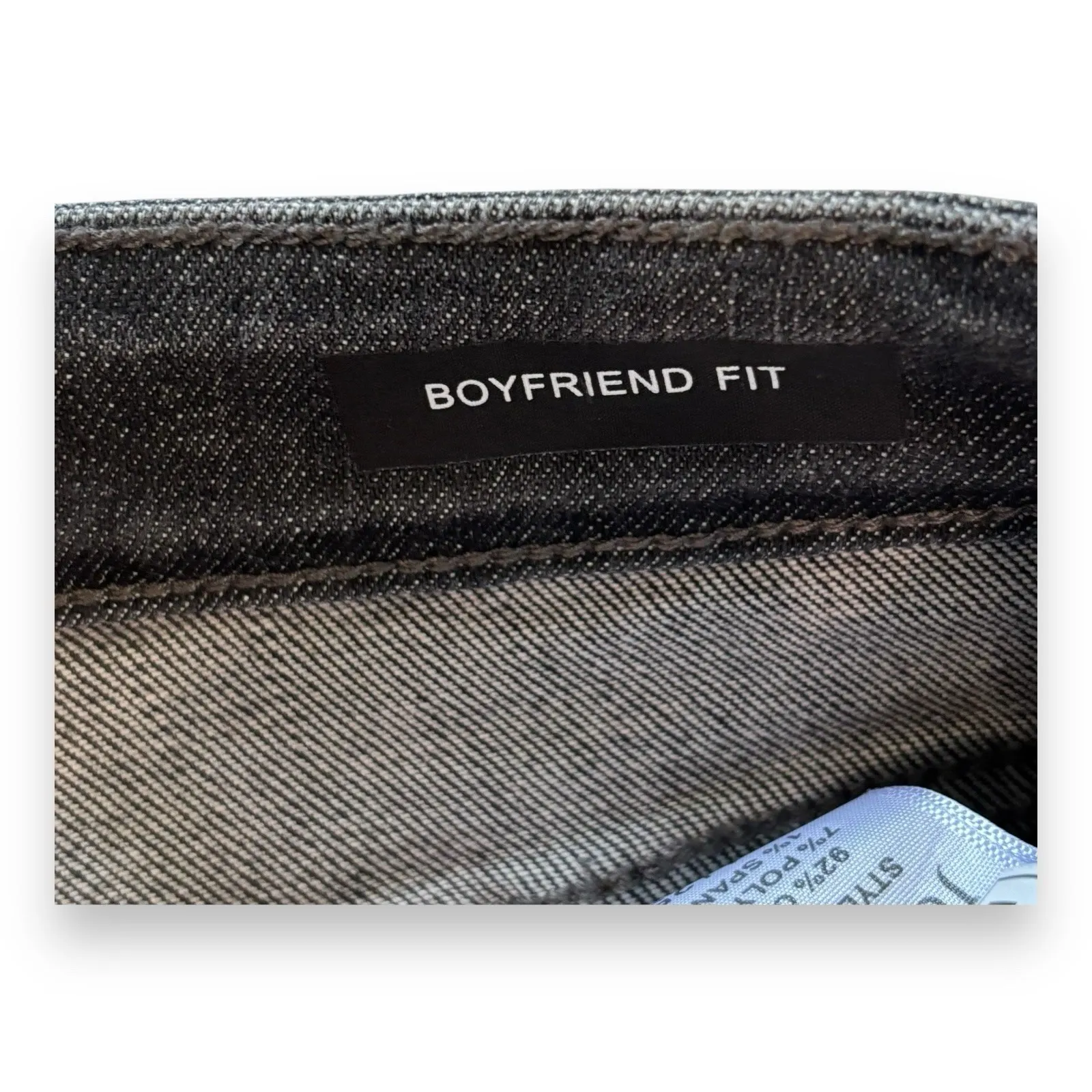 JUDY BLUE Jeans Distressed Boyfriend Fit Mid Rise Size 1/25 Black New - Image 5