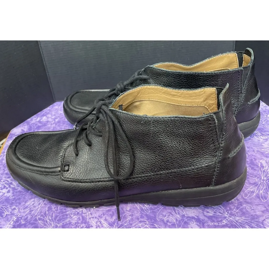 Easy Spirit Womens Size 9 Narrow Black Ankle Lace‎ Up Flats Shoes Boots Adagio - Image 3