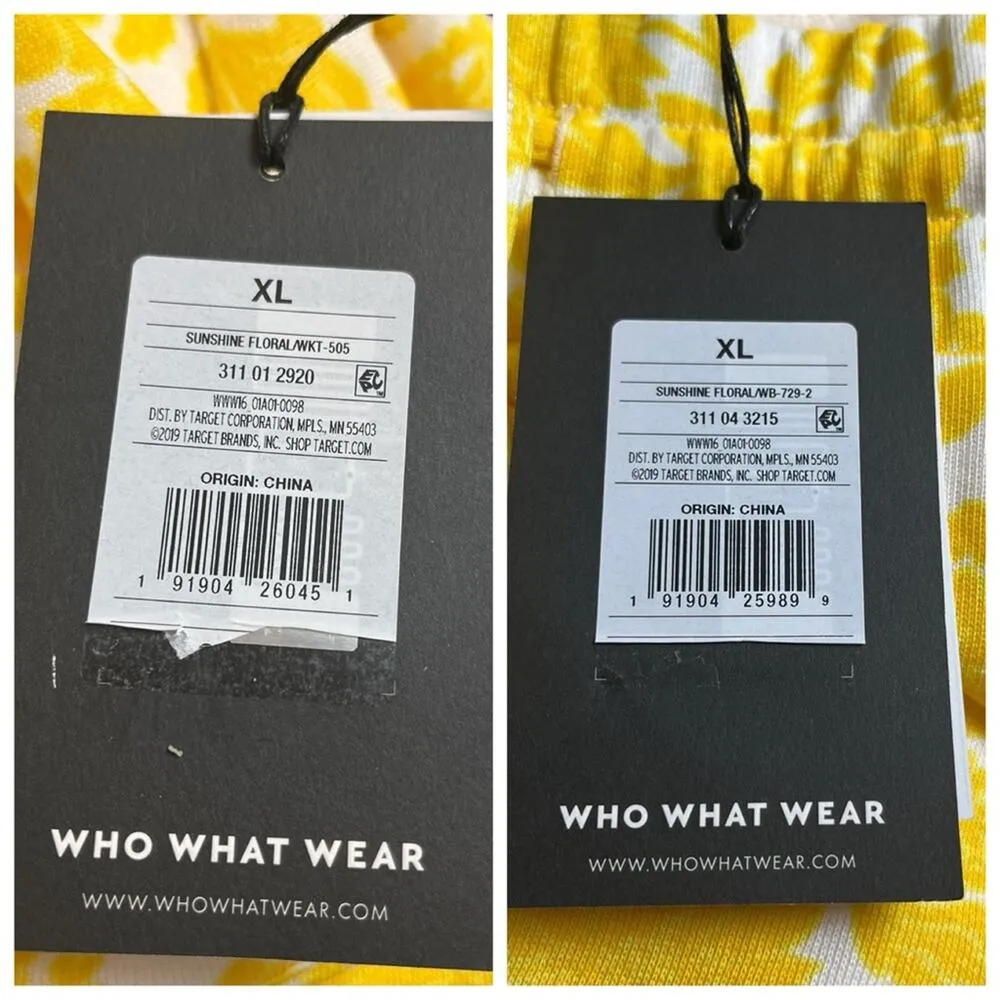 New Terry Sweatshirt Short Set Yellow White Floral Women’s Size XL - Image 13