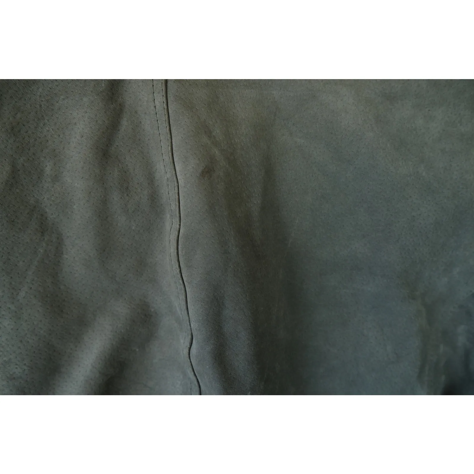 BLANK NYC Suede Moto Leather Jacket Silver Gray Cropped Lined Womens XL - Image 6