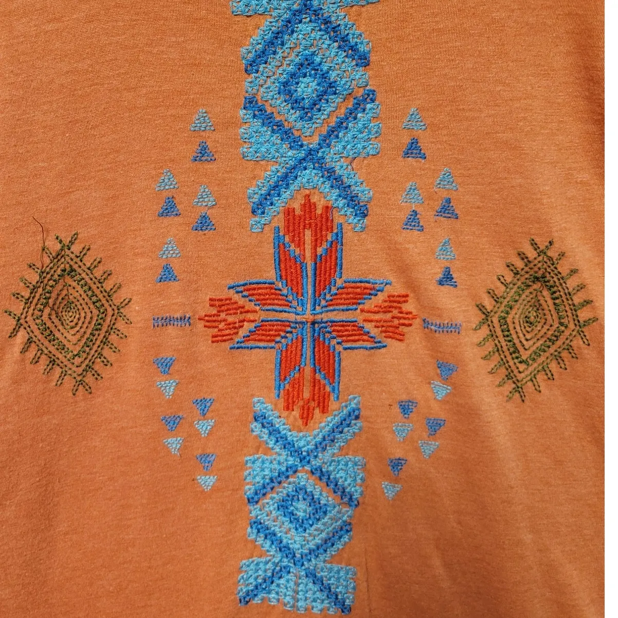 Angie Embroidered Tunic Top Boho Hippie Summer Beachy Vacation Festival Size S‎ - Image 4