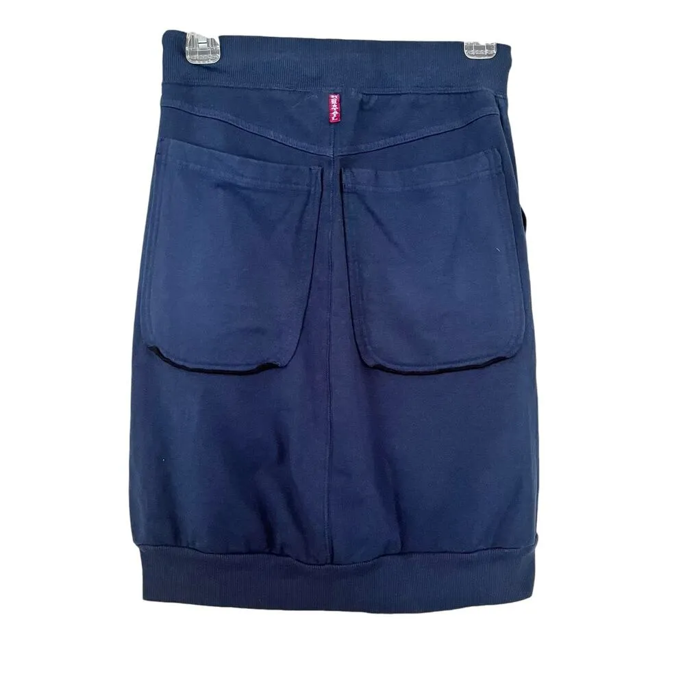 Hard Tail Navy Patch Pocket Banded Bottom Skirt size Small - Image 4