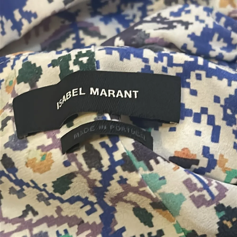 Isabel Marant Milendi Floral Ruffle Ruched Stretch Silk Skirt size FR 32 - Image 5