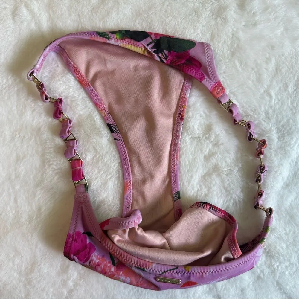Victoria's Secret Oceanside Brazilian Bikini Swim Bottom Floral Women's Medium - Image 9