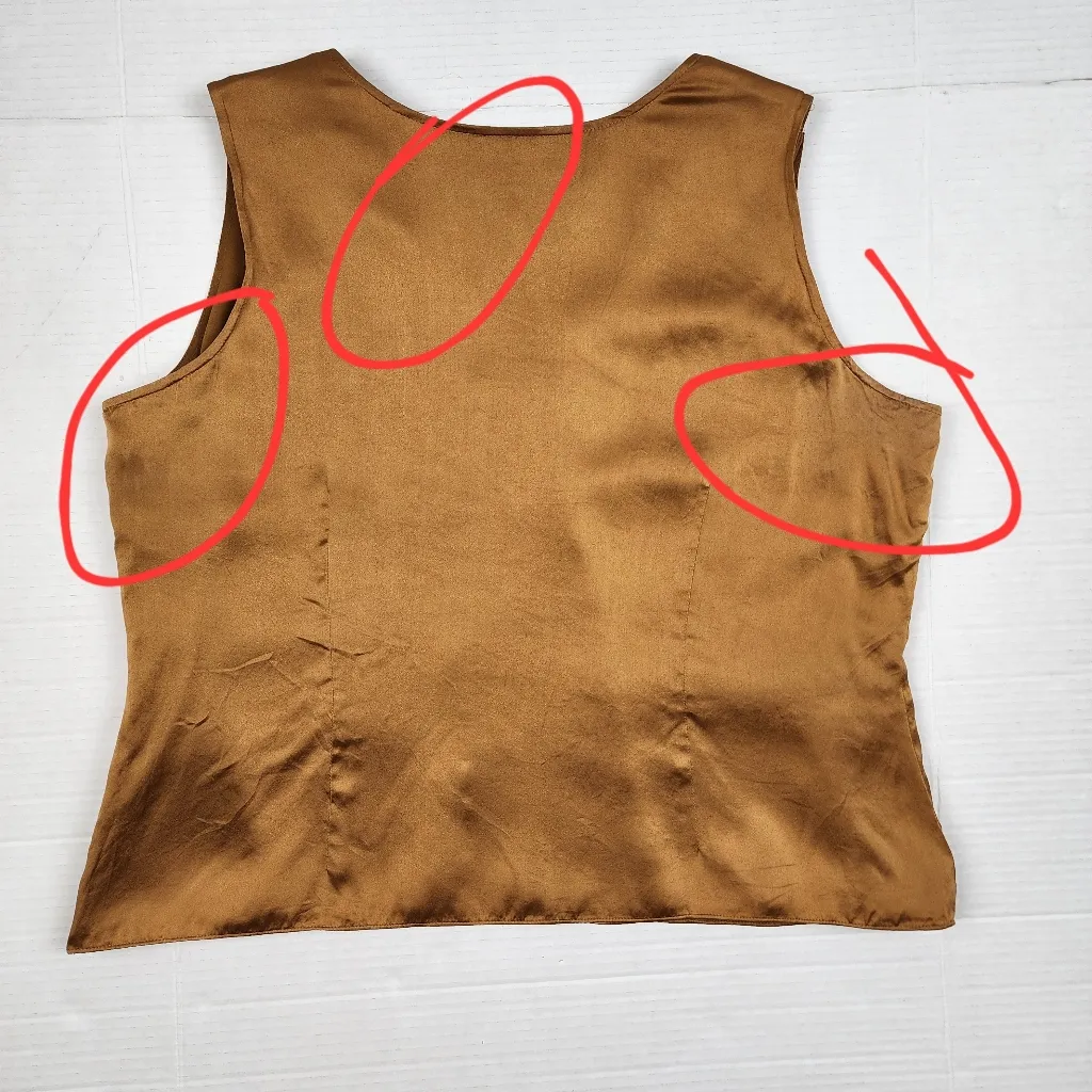 Jones New York Flawed*Altered  Silk Top Size 16 - Image 4