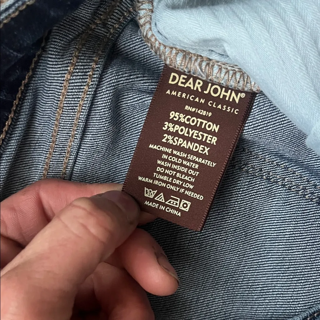 Dear John Distressed Ankle Jeans in Deep Blue - Image 4