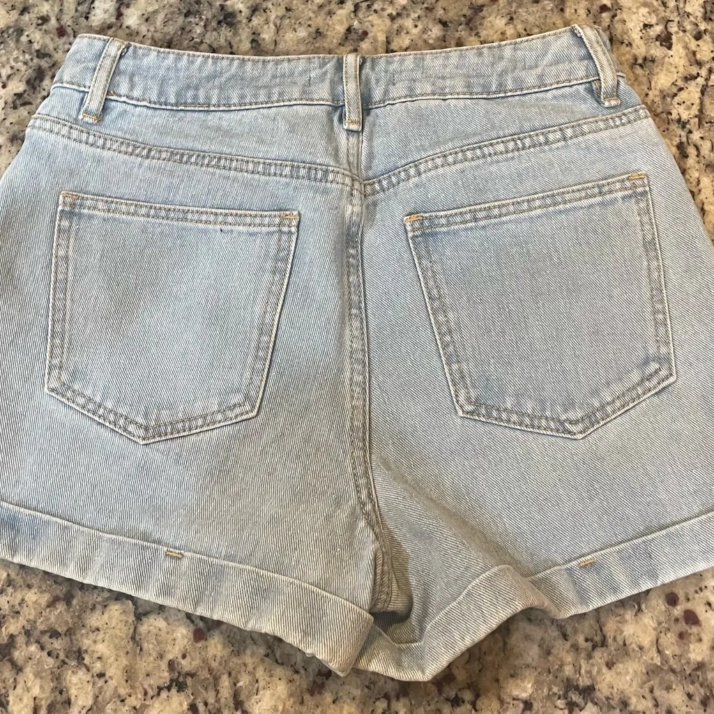PacSun Sky Blue Denim Shorts - Image 5