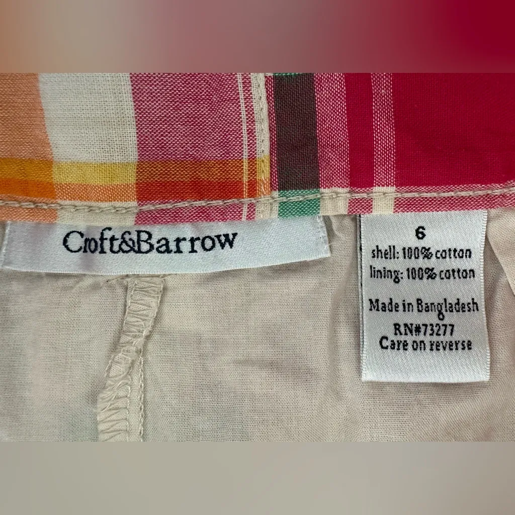 Croft & Barrow Madras Patchwork Women's Skort (1067) - Image 11