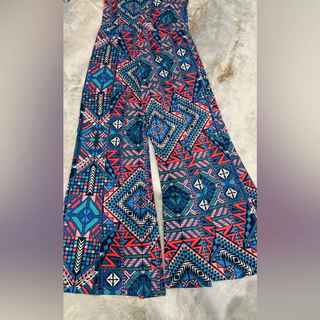 Fashion to Figure Blue and Red Floral Jumpsuit - Image 5