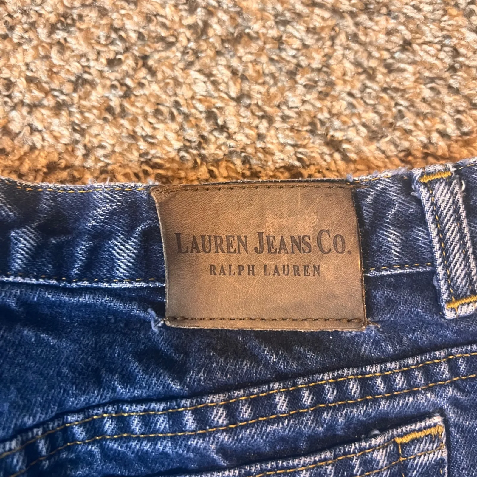 Lauren Jeans Co Ralph Lauren Petite Women Dark Wash Denim Straight Leg Jeans 14P Blue - Image 7