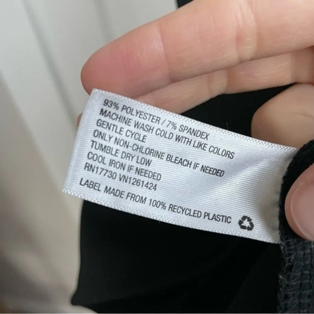 Wild Fable black mini dress neoprene sleeveless 1/4 zip neon 90s y2k size XS - Image 5