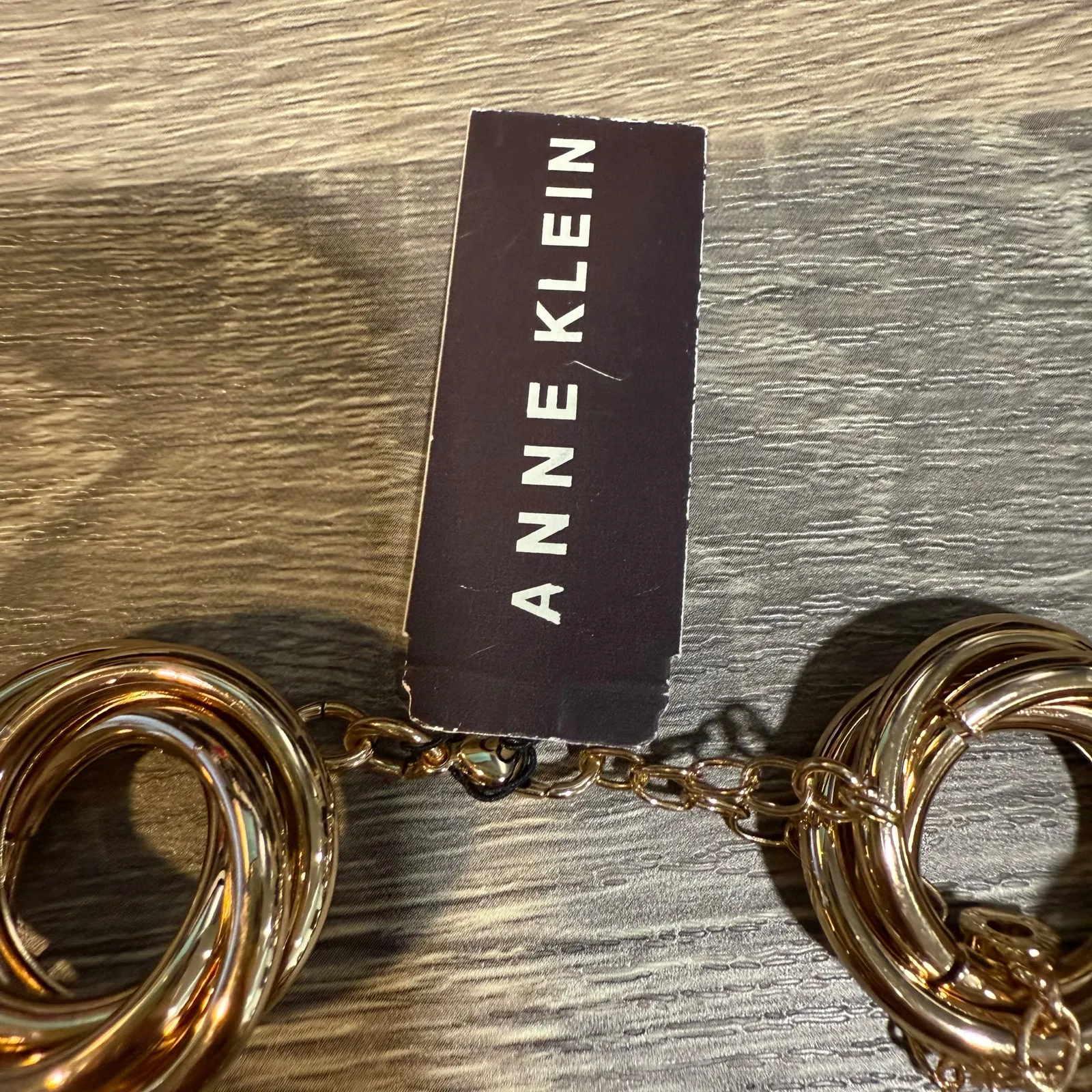 Anne Klein Gold Tone Circle Knot All Around Statement Necklace NWT - Image 2