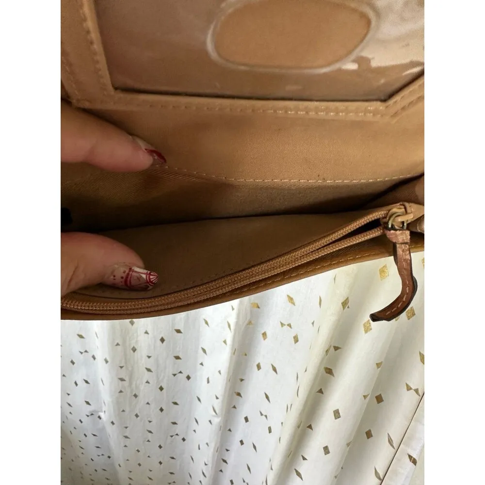 Fossil Mix Media Stud Embellished Leather Suede Patchwork Dual Bi-Fold Wallet - Image 10