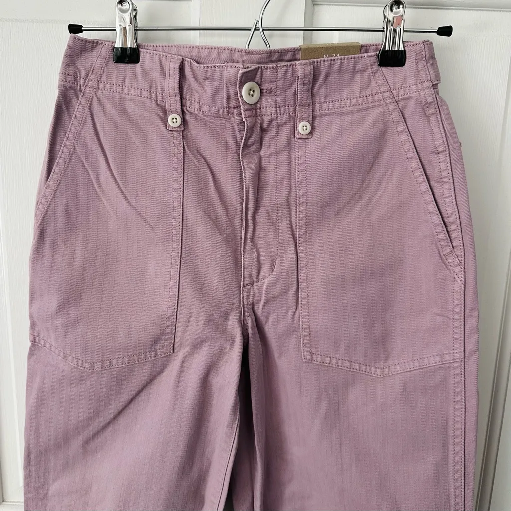 NEW! Madewell The Perfect Vintage Wide-Leg Pants Utility Lavender Size 24 - Image 4