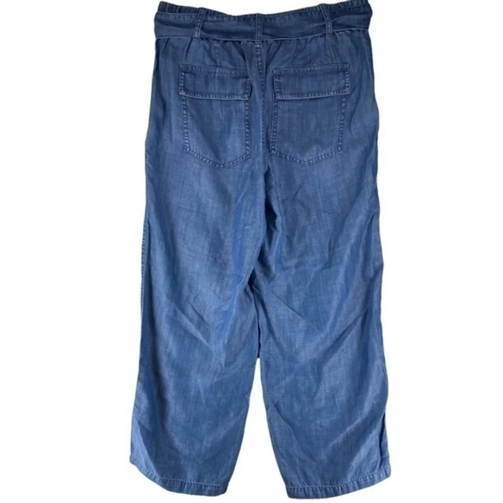 Lord & Taylor Belted‎ Chambray Pant Blue Size XS - Image 2