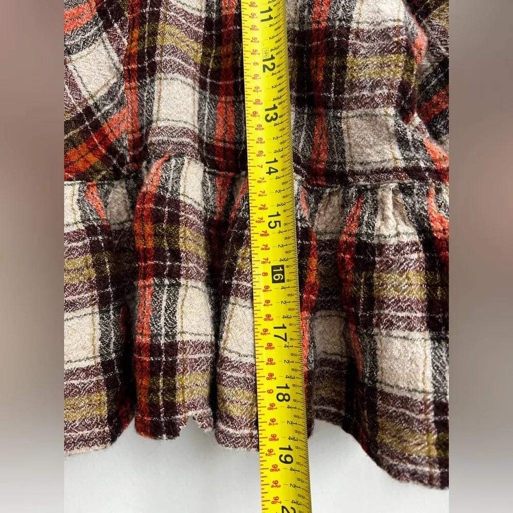 Free People Promise Everything Plaid Shirt Wool blend L - Image 8