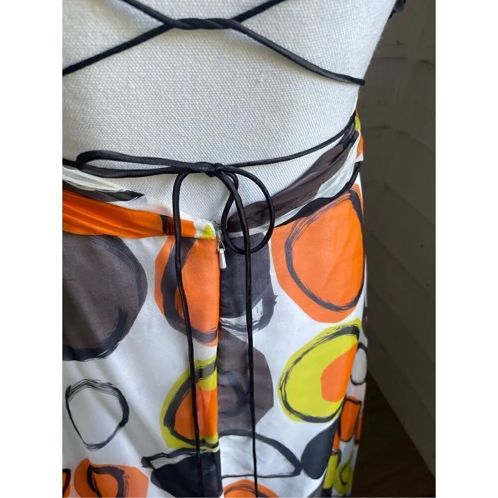 Tony Bowls Dress Size 6 Silk Maxi Y2K Fairy Sequin Beaded Colorful Whimsical 90’ - Image 6