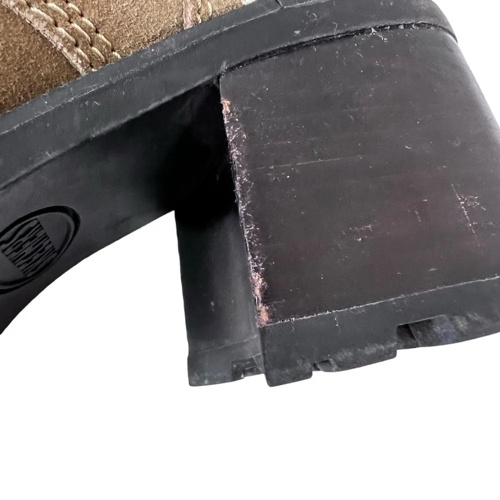 Y2K Skechers Mesa Stone Sherpa Chunky Round Toe Block Heel Ankle Boots - Image 9