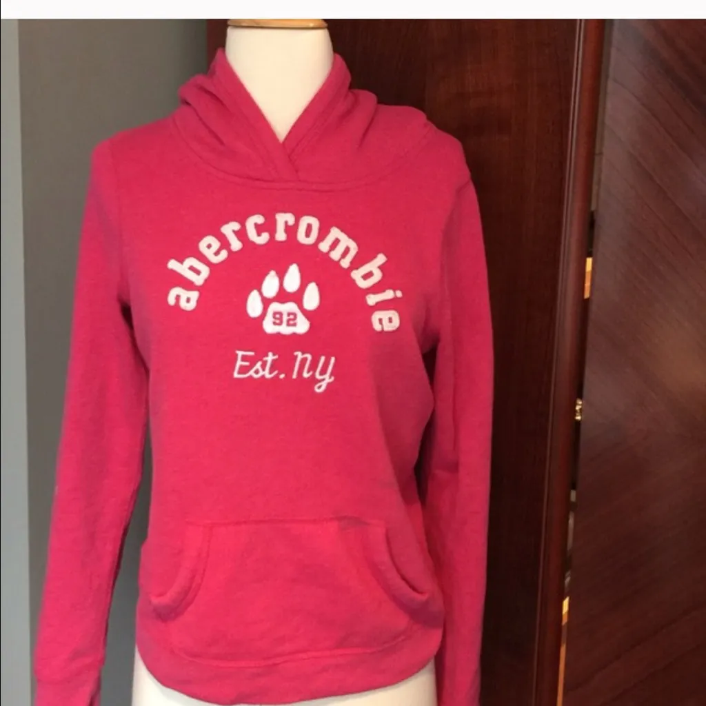 Abercrombie VINTAGE Pink Pullover Hoodie Sweatshirt - Image 3