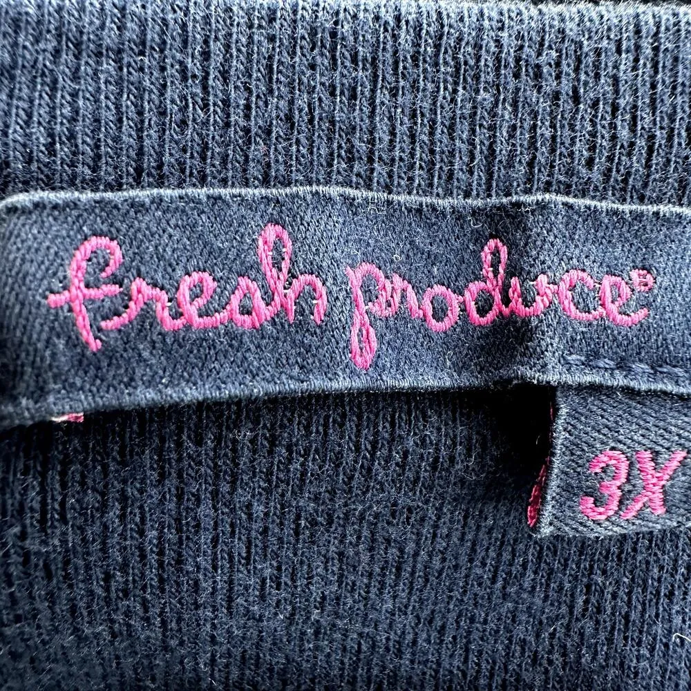 Fresh Produce Long Sleeve Shirt Pocket Sleeve Relaxed Fit 100% Cotton Blue 3X - Image 3