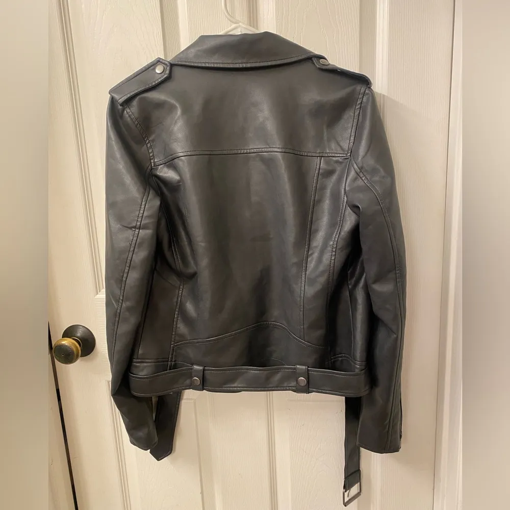 Black Faux Leather Jacket - Image 2