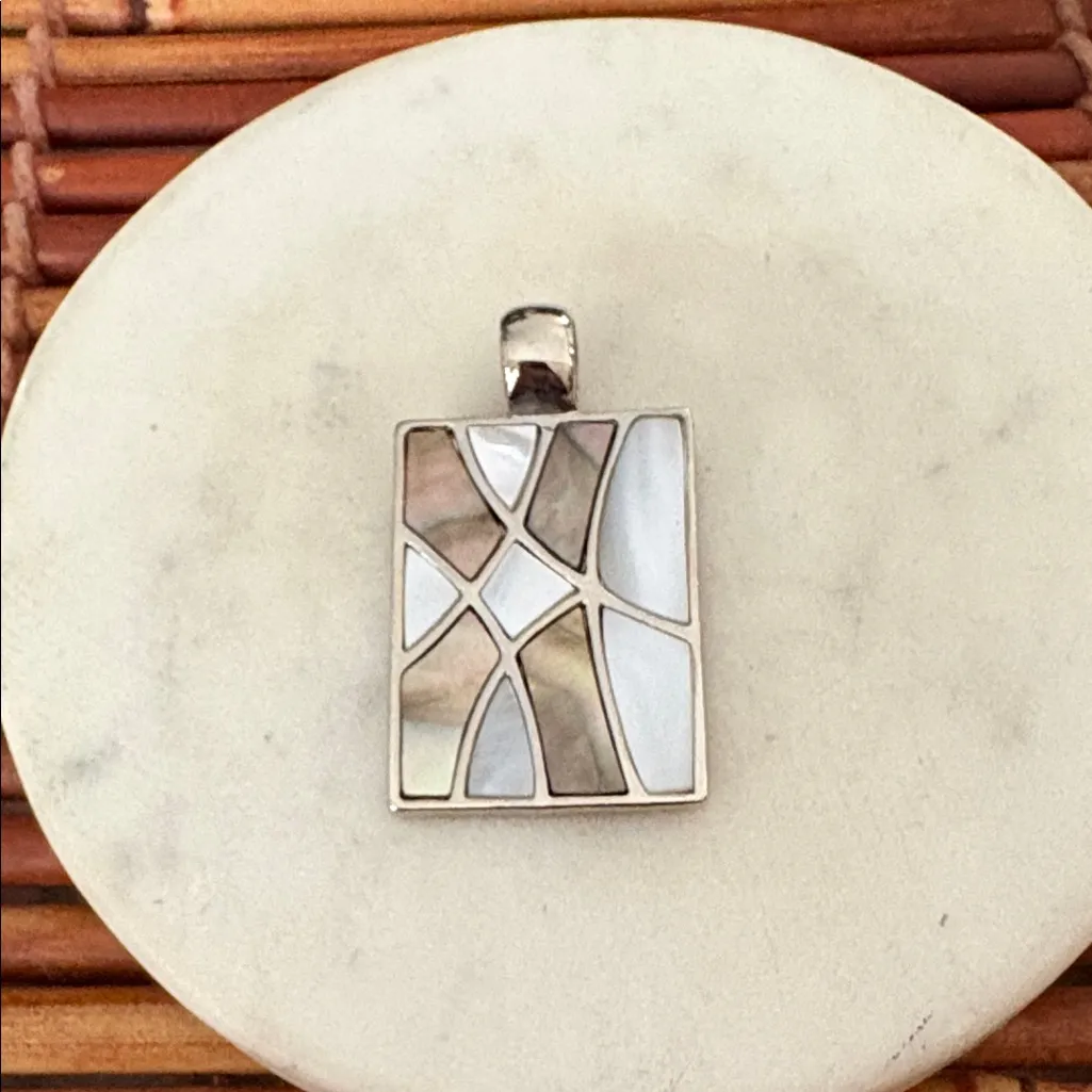 Lia Sophia Silver and Mother of Pearl Pendant - Image 4