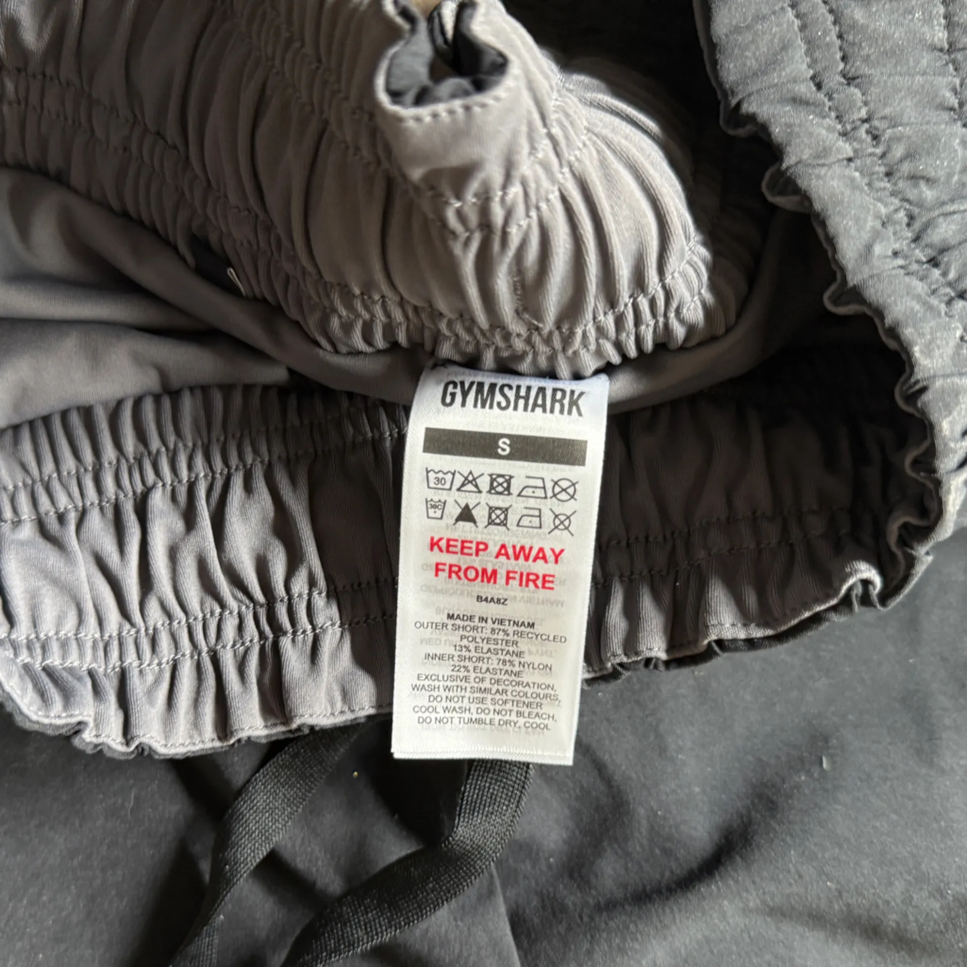 💕 2/$35 💕 NWOT Gymshark 2-in-1 Black and Gray running shorts, size S. - Image 3