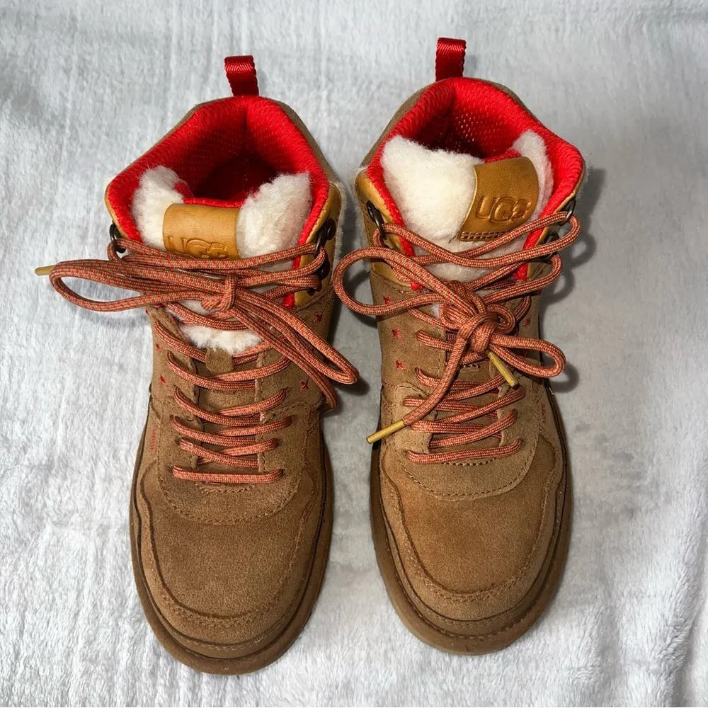 UGG Highland Hi Heritage Chestnut Fiery Red Suede Hiking Boot - Image 3