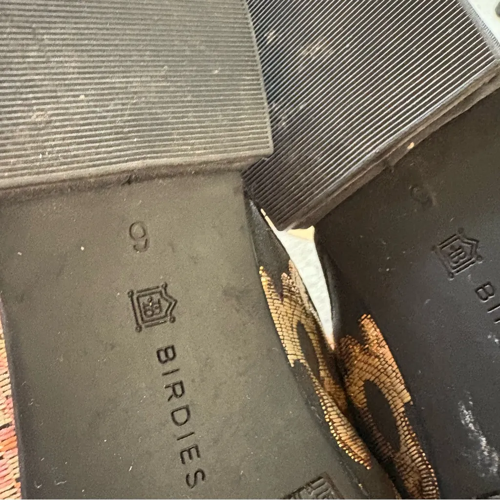 BIRDIES Women's Phoebie Slip On Mule Shoe In Black‎ Floral Size 6 - Image 5