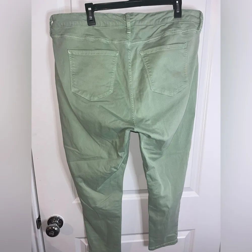 ANA A New Approach Sage Green High Rise Skinny Ankle 5 Button CasualJeans Sz 18W - Image 4