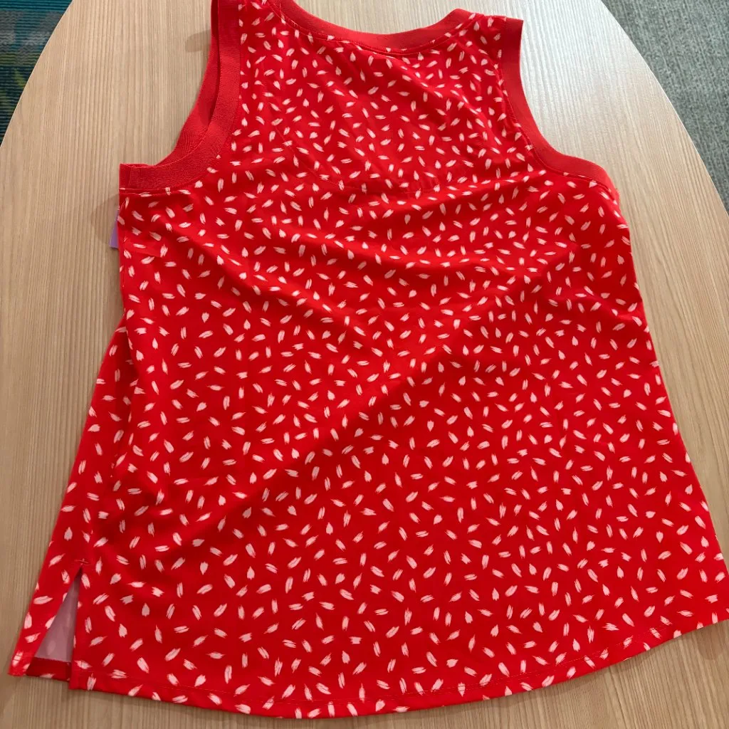 Chico's Zenergy Red and White Tank Top Size 1 (US 8 - Image 3